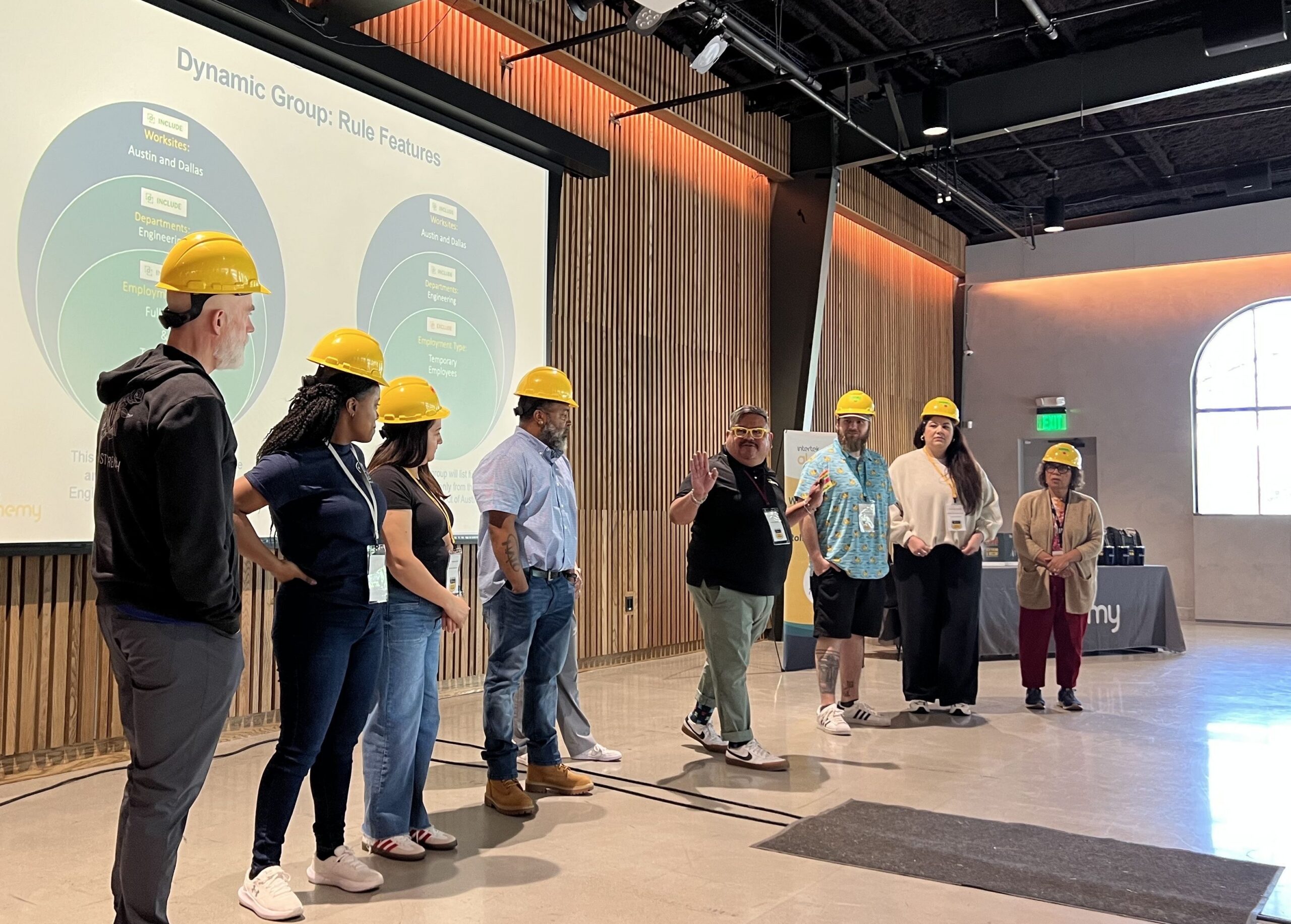 group of Alchemy clients receiving hands-on platform training by Alchemy product experts